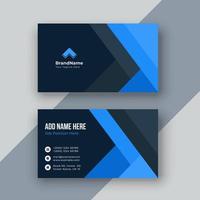 Blue and black business card vector