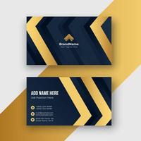 Luxury business card design, golden visiting card vector