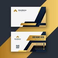 Luxury business card design, golden visiting card vector
