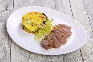 Roasted Duck breast with couscous photo