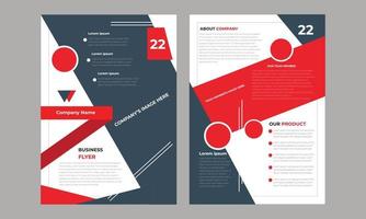 Corporate business flyer or brochure design in double sided Free Vector