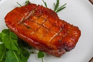 Roasted duck breast photo