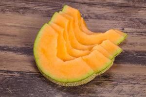 Sliced tasty sweet sliced melon photo