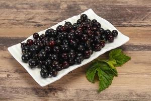 Fresh ripe sweet black currant photo