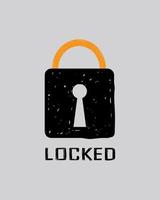 padlock key vector illustration, Tee design, T-shirt Design