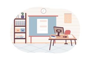 School classroom with blackboard. Education background. vector