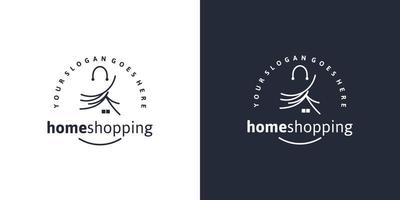 creative shopingbag logo for business vector