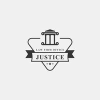 Vintage Retro Badge Lawyer Law Office Logo Vector Design Inspiration