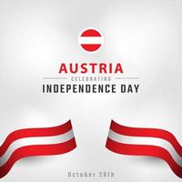 feliz día de la independencia de austria 26 de octubre celebración vector diseño ilustración. plantilla para poster, pancarta, publicidad, tarjeta de felicitación o elemento de diseño de impresión