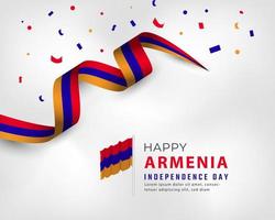 feliz día de la independencia de armenia 21 de septiembre celebración vector diseño ilustración. plantilla para poster, pancarta, publicidad, tarjeta de felicitación o elemento de diseño de impresión