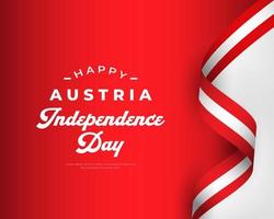 Happy Austria Independence Day October 26th Celebration Vector Design Illustration. Template for Poster, Banner, Advertising, Greeting Card or Print Design Element