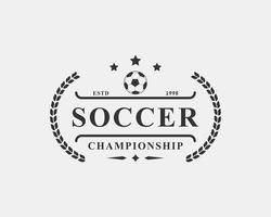 Vintage Retro Badge Championship Football Soccer Crests Logo Design Inspiration vector