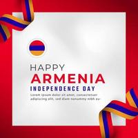 feliz día de la independencia de armenia 21 de septiembre celebración vector diseño ilustración. plantilla para poster, pancarta, publicidad, tarjeta de felicitación o elemento de diseño de impresión