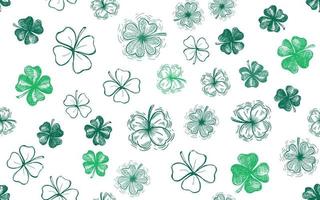 Clover set, St. Patrick's Day. Hand drawn illustrations. Vector. vector