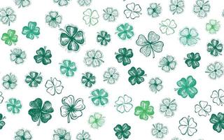 Clover set, St. Patrick's Day. Hand drawn illustrations. Vector. vector