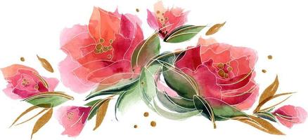 Pink Roses bouquet vector