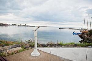 Spyglass on beach of Nesebar town, Bulgaria. photo