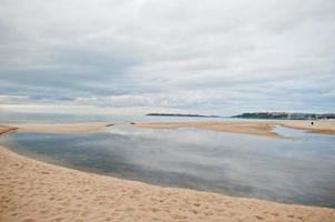 Sunny Beach on Black Sea in Bulgaria. Summer vacation travel holiday. photo