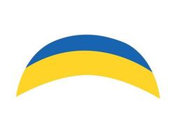 Ukraine Flag Ribbon Symbol Emblem Design National Europe Vector Abstract illustration