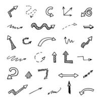 Vector set of hand drawn arrows, elements for presentation