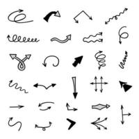 Vector set of hand drawn arrows, elements for presentation