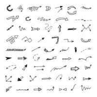 Vector set of hand drawn arrows, elements for presentation