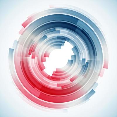 Geometric frame from circles, vector abstract background, wallpaper