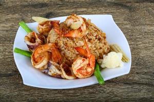 Fried rice with seafood photo