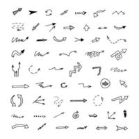 Vector set of hand drawn arrows, elements for presentation