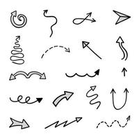 Vector set of hand drawn arrows, elements for presentation