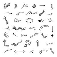 Vector set of hand drawn arrows, elements for presentation