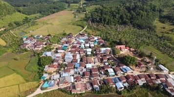 vista superior del pueblo foto