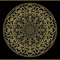 Mandala design  luxury ornamental background in gold color vector