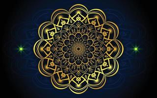 Mandala design  luxury ornamental background in gold color vector