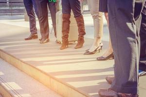 Business People Team Working standing in city background, Teamwork Concepts photo