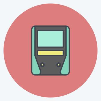 Icon Railway. suitable for education symbol. color mate style. simple design editable. design template vector. simple illustration vector