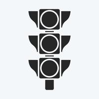 Icon Traffic Signal. suitable for education symbol. glyph style. simple design editable. design template vector. simple illustration vector
