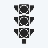 Icon Traffic Signal. suitable for education symbol. glyph style. simple design editable. design template vector. simple illustration vector