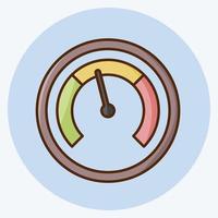 Icon Speedometer. suitable for education symbol. flat style. simple design editable. design template vector. simple illustration vector