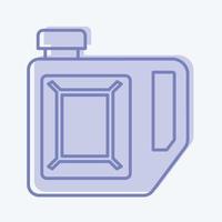 icono de lata de gasolina. adecuado para el símbolo de la educación. estilo de dos tonos. diseño simple editable. vector de plantilla de diseño. ilustración sencilla