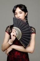 Beautiful Asian woman in cheongsam