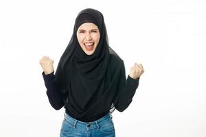 Portrait of islamic woman  model. photo