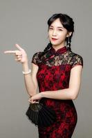 Beautiful Asian woman in cheongsam photo