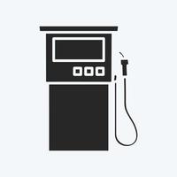 icono de la bomba de gasolina. adecuado para el símbolo de la educación. estilo de glifo. diseño simple editable. vector de plantilla de diseño. ilustración sencilla