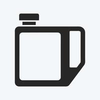 icono de lata de gasolina. adecuado para el símbolo de la educación. estilo de glifo. diseño simple editable. vector de plantilla de diseño. ilustración sencilla