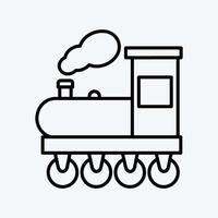 Icon Steam Train. suitable for education symbol. line style. simple design editable. design template vector. simple illustration