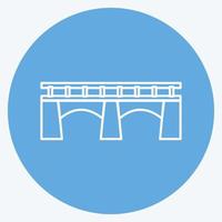 Icon Bridge. suitable for education symbol. blue eyes style. simple design editable. design template vector. simple illustration vector