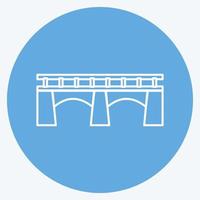 puente de iconos adecuado para el símbolo de la educación. estilo de ojos azules. diseño simple editable. vector de plantilla de diseño. ilustración sencilla