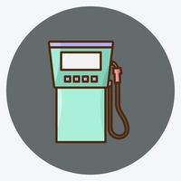 servicio de gasolinera de icono. adecuado para el símbolo de la educación. estilo plano diseño simple editable. vector de plantilla de diseño. ilustración sencilla