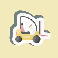 Sticker Lifter Truck. suitable for education symbol. simple design editable. design template vector. simple illustration vector